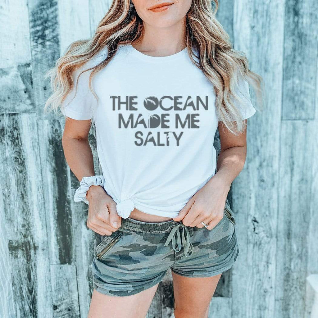 The Ocean Made Me Salty Graphic T-Shirt - SU157