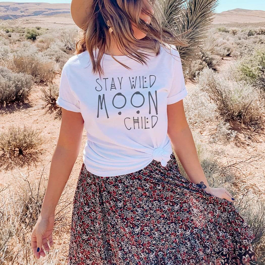 Stay Wild Moon Child Funky Graphic T-Shirt